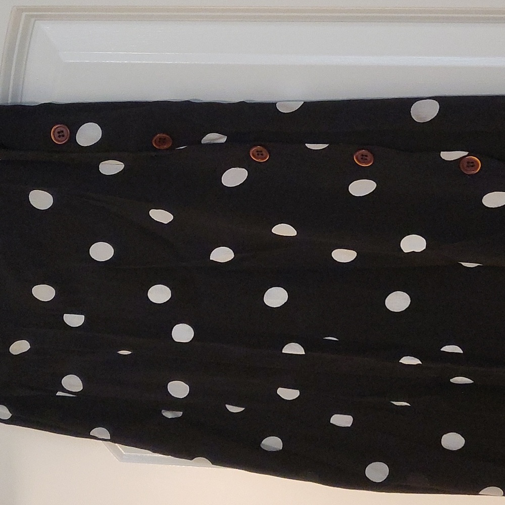 Free People Polka Dot Skirt w Buttons - gentle wear - Picture 4 of 6